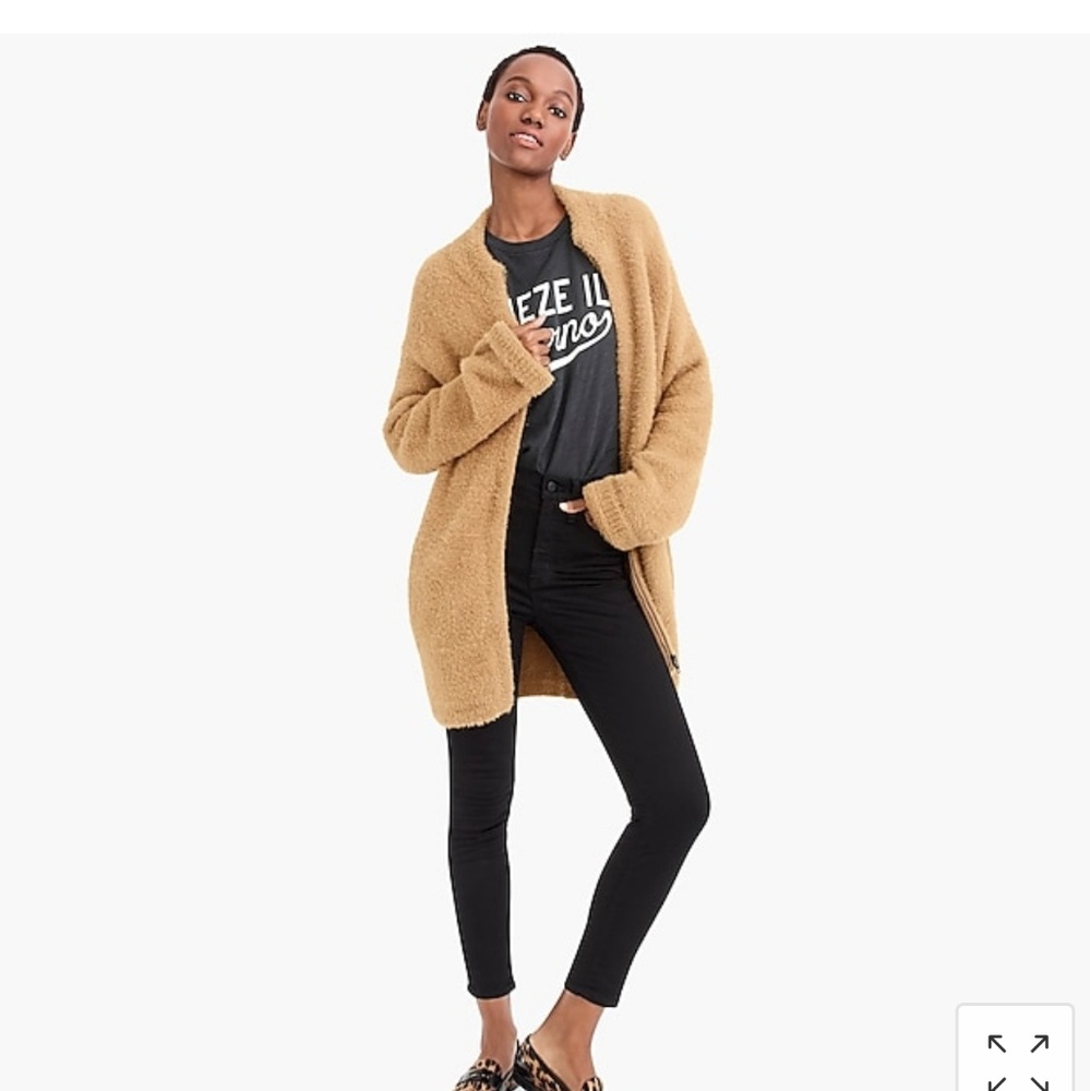 Point sir fuzzy cardigan jacket